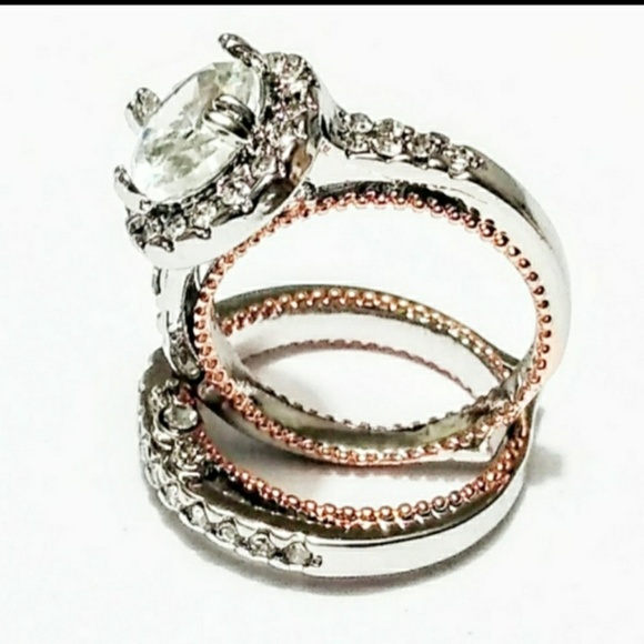 Jewelry - 18K White Gold Filled + Rose Gold